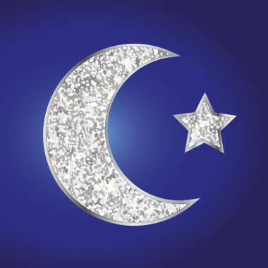 Gümüş Sim ay ve yıldız