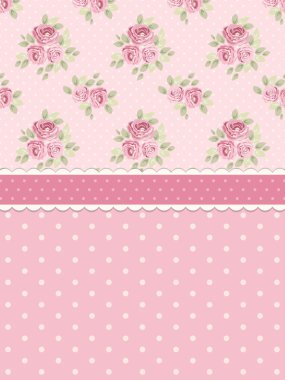 Güllü şirin eski püskü şık arka plan