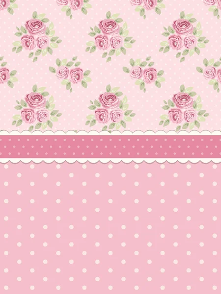 Lindo fondo shabby chic con rosas — Vector de stock