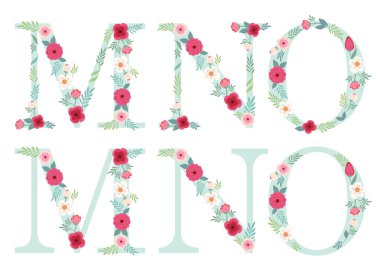 Vintage alfabesi harfleri 