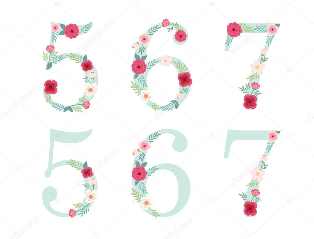 Cute Vintage Numbers Stock Vector C Ishkrabal 116697512