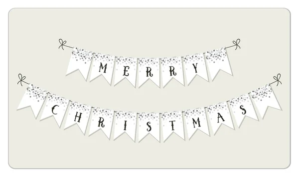 Merry Christmas bunting flags — Stock Vector