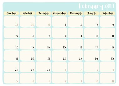 Şirin planlayıcısı takvim 