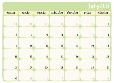 Şirin planlayıcısı takvim 