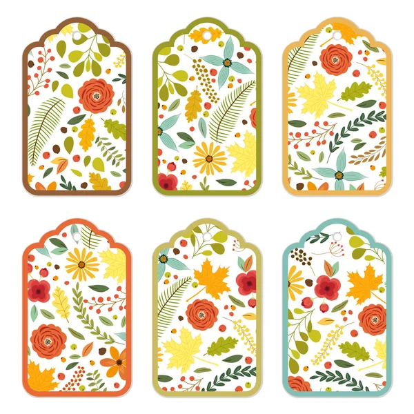 Leuke herfst gift tags — Stockvector