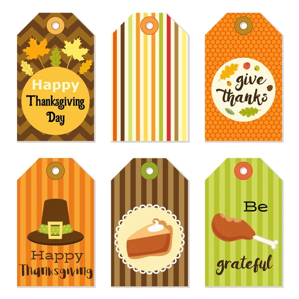 Cute autumn gift tags — Stock Vector