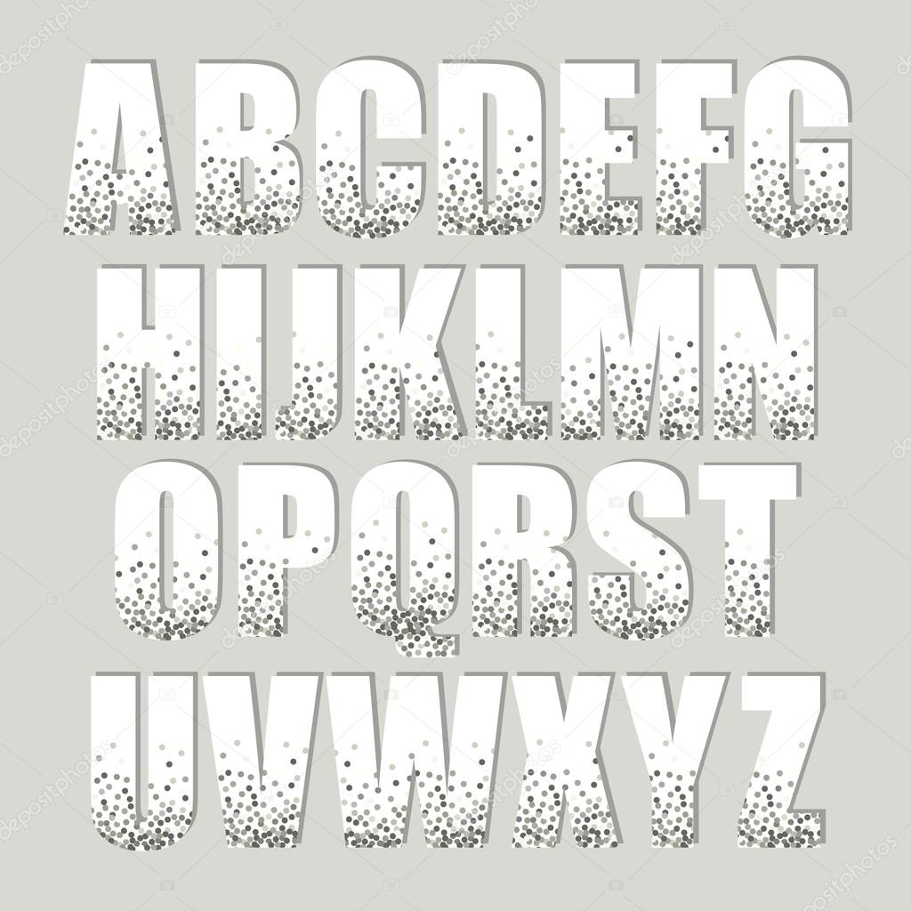 Alphabet with silver glitter Stock Vector by ©IShkrabal 122894302