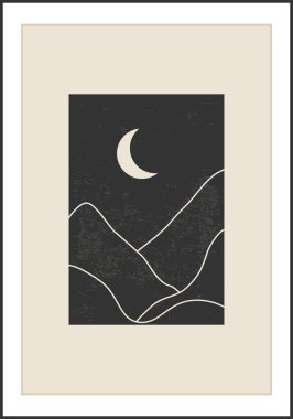 Moda minimalist manzara soyut çağdaş kolaj tasarımı