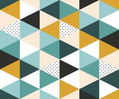 Noktalı ve üçgenli kusursuz geometrik desen