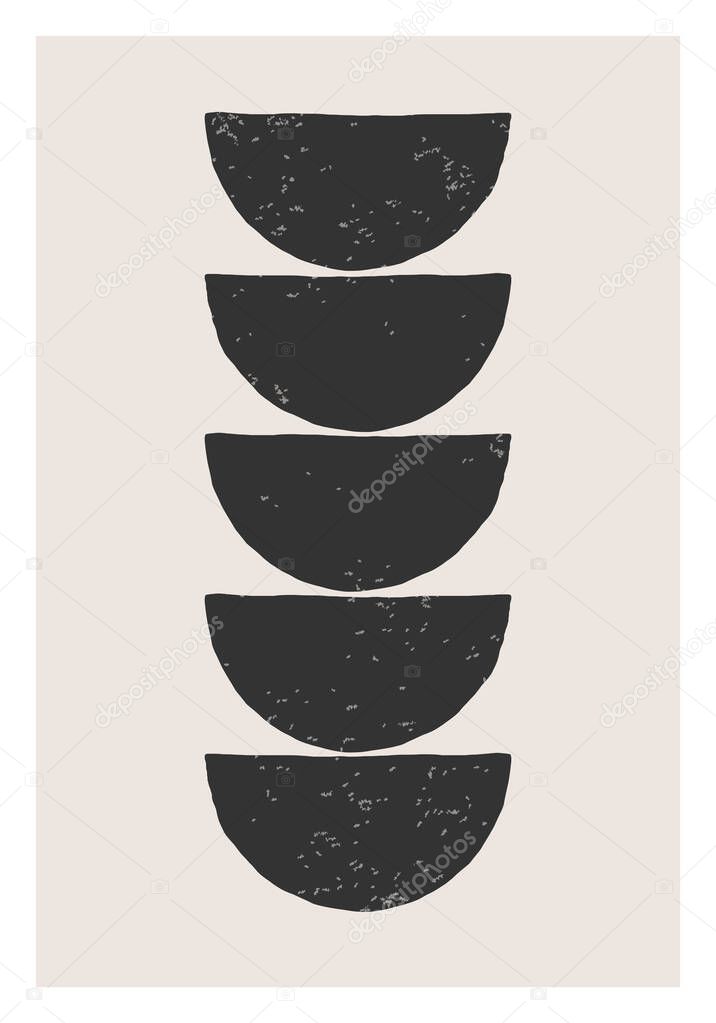 Trendy abstract creative minimalist artistic hand drawn composition