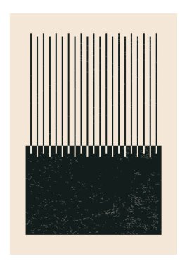 En az 20 'lik geometrik tasarım posteri, ilkel şekilli vektör şablonu