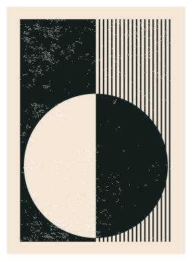 En az 20 'lik geometrik tasarım posteri, ilkel şekilli vektör şablonu