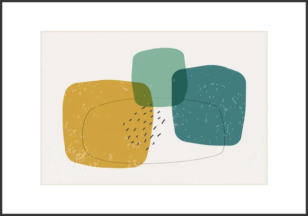 Manifesto di design minimalista con composizione astratta di forme organiche — Vettoriale Stock