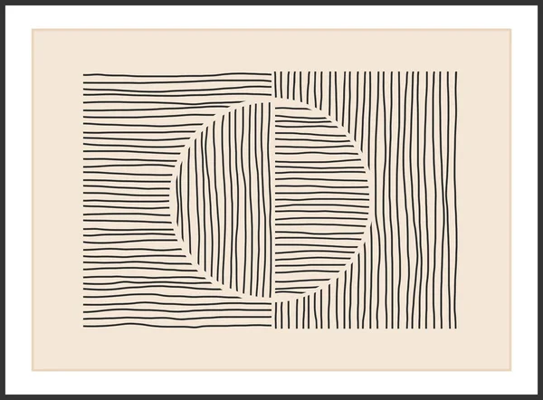 Trendy astratto creativo minimalista artistico disegnato a mano composizione — Vettoriale Stock