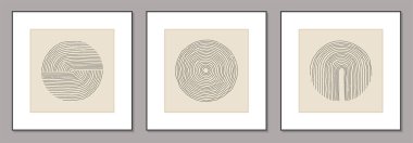 Soyut yaratıcı asgari sanatsal el çizimi kompozisyonların moda kümesi