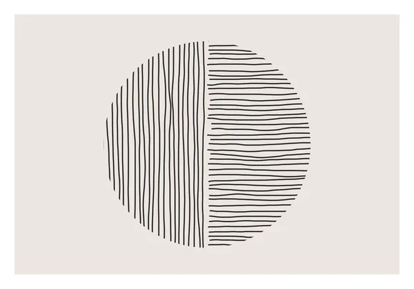 Trendy astratto creativo minimalista artistico disegnato a mano composizione — Vettoriale Stock