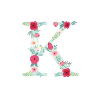 Çiçekli K harfi.