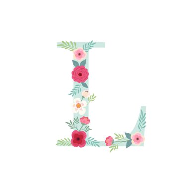 Çiçekli L harfi.