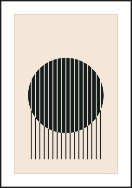 En az 20 'lik geometrik tasarım posteri, ilkel şekilli vektör şablonu