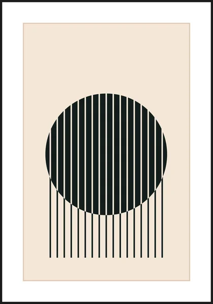 Poster di design geometrico degli anni '20 minimale, modello vettoriale con forme primitive — Vettoriale Stock