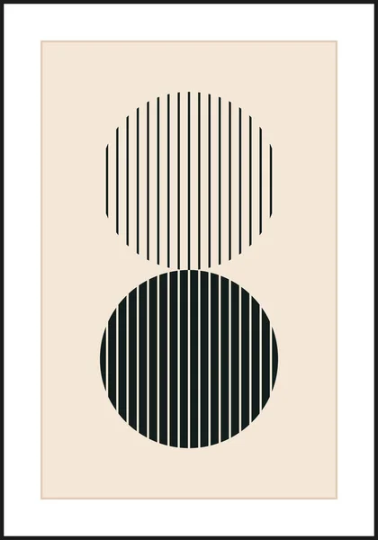 Poster di design geometrico degli anni '20 minimale, modello vettoriale con forme primitive — Vettoriale Stock