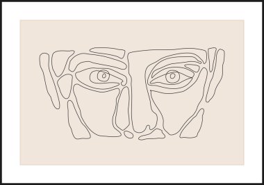 Kadın güzelliğinin gerçeküstü yüzünün minimalist çağdaş portresi