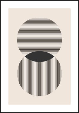 En az 20 'lik geometrik tasarım posteri, ilkel şekilli vektör şablonu