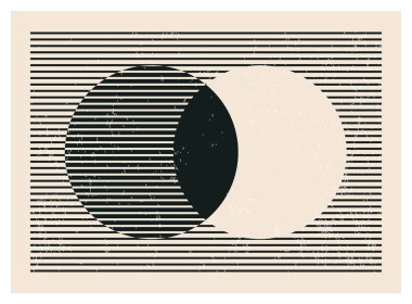 Moda soyut yaratıcı minimalist sanatsal siyah beyaz kompozisyon