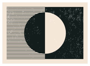 Moda soyut yaratıcı minimalist sanatsal siyah beyaz kompozisyon