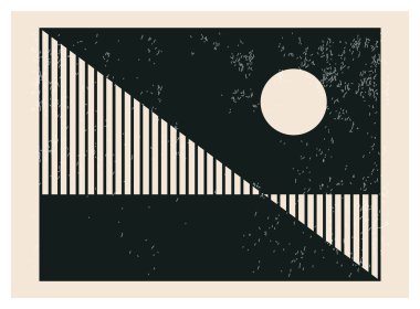 Moda soyut yaratıcı minimalist sanatsal siyah beyaz kompozisyon