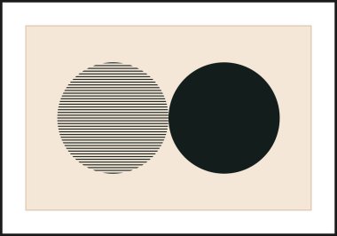 Moda soyut yaratıcı minimalist sanatsal siyah beyaz kompozisyon