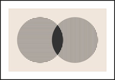 Moda soyut yaratıcı minimalist sanatsal siyah beyaz kompozisyon