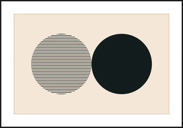 Trendy abstracte creatieve minimalistische artistieke zwart-wit compositie — Stockvector