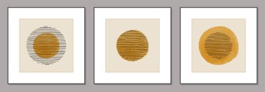 Soyut yaratıcı asgari sanatsal el çizimi kompozisyonların moda kümesi