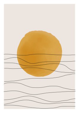 Moda soyut estetik yaratıcı minimalist sanatsal el kompozisyonu