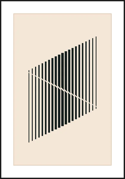 Minimalny plakat geometryczny z lat 20., wzór wektorowy o prymitywnych kształtach — Wektor stockowy