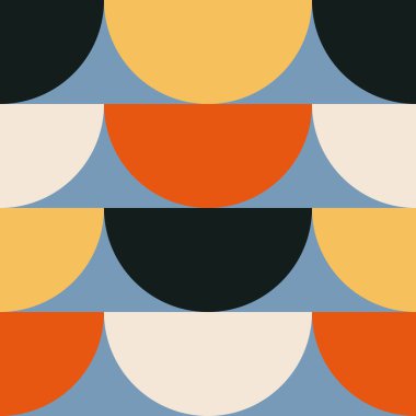 Soyut yaratıcı geometrik kompozisyona sahip modaya uygun minimalist kusursuz desen