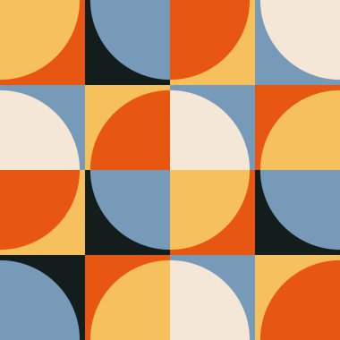 Soyut yaratıcı geometrik kompozisyona sahip modaya uygun minimalist kusursuz desen