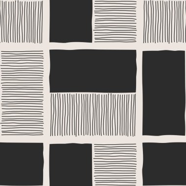 Soyut yaratıcı el çizimi kompozisyonu ile son moda minimalist kusursuz desen