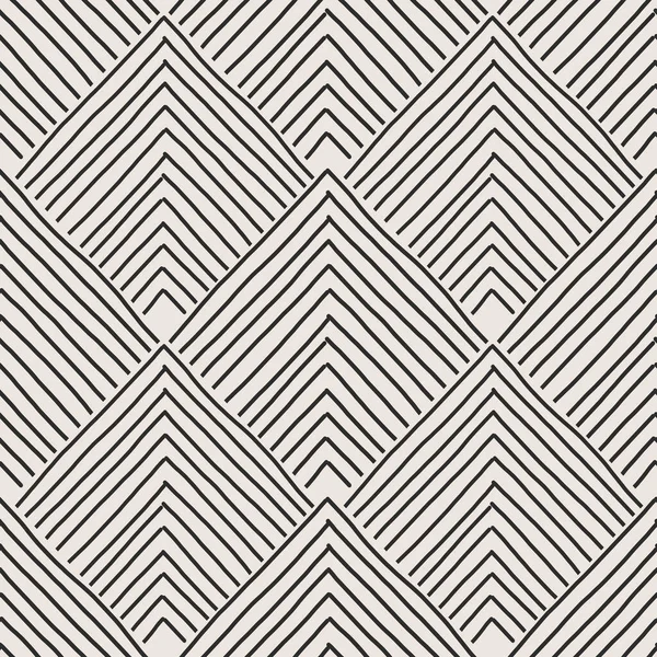 Trendy minimalis pola mulus dengan abstrak gambar tangan kreatif komposisi - Stok Vektor