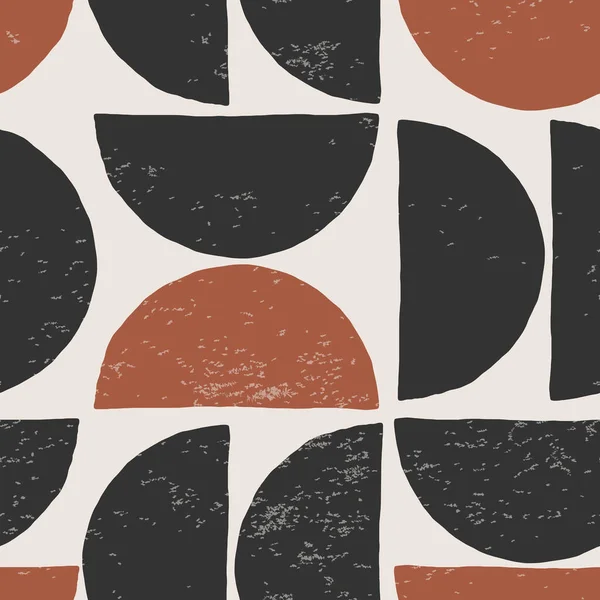 Trendy Minimalistische Naadloze Patroon Met Abstracte Creatieve Handgetekende Compositie Ideaal — Stockvector