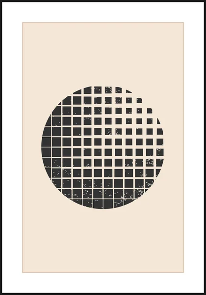最小20代の幾何学的なデザインのポスター、原始的な形状のベクトルテンプレート — ストックベクタ