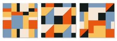 Soyut yaratıcı geometrik kompozisyona sahip modaya uygun minimalist kusursuz desen
