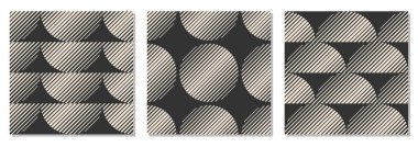 Soyut yaratıcı geometrik kompozisyona sahip minimalist, pürüzsüz desen dizisi