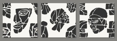 Minimalist çağdaş kadın güzelliğinin kusursuz desenleri.