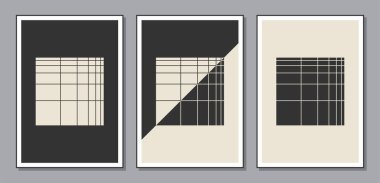 En az 20 'lik geometrik tasarım posterleri, vektör şablonu