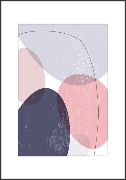 Minimalistisk design affisch med abstrakta organiska former sammansättning — Stock vektor