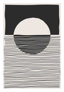 Moda soyut estetik yaratıcı minimalist sanatsal el kompozisyonu