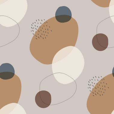 Güzel, modaya uygun, organik şekiller çizilmiş, tekrarlanmayan desenler.