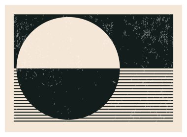 Moda soyut yaratıcı minimalist sanatsal siyah beyaz kompozisyon